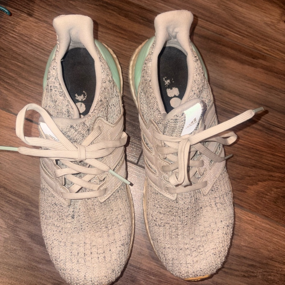 Adidas Women's Boosts Gray and Mint Sneakers